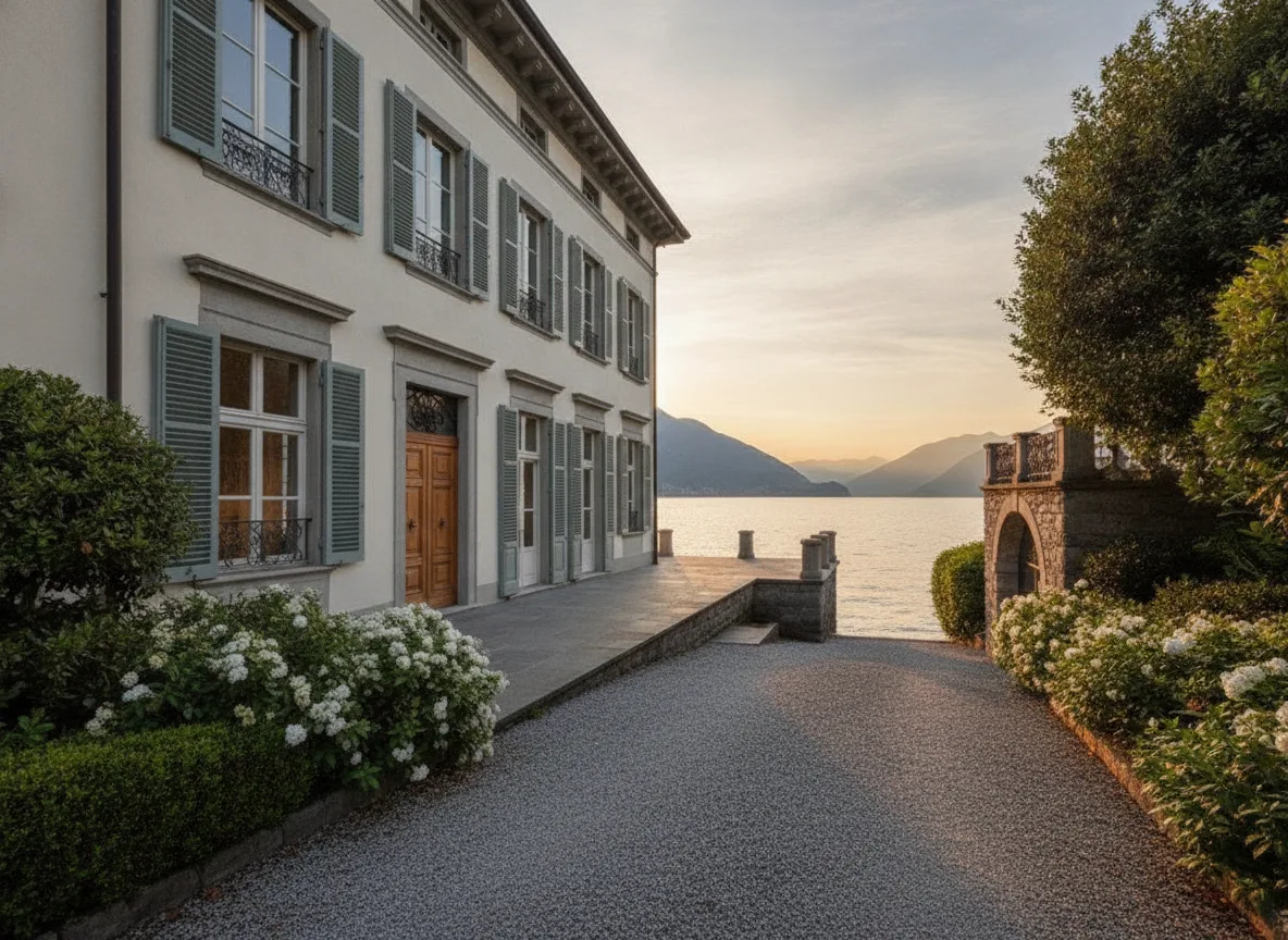 exterior — Waterfront Villa with Private Boathouse in Laglio