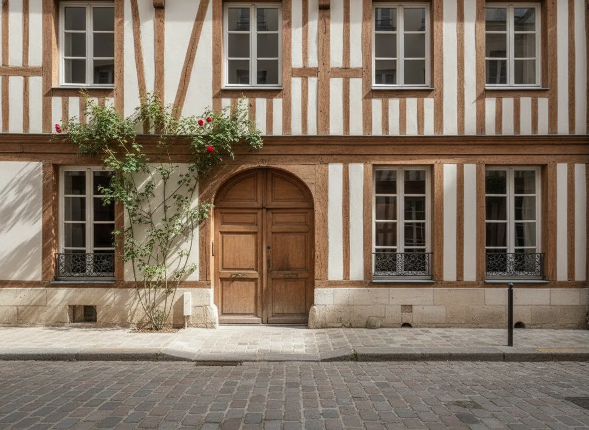 exterior — Beamed 17th-Century Apartment in the Haut Marais